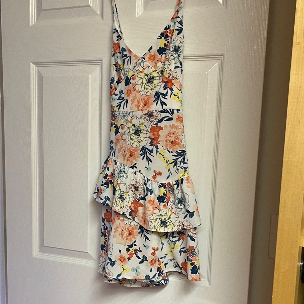 City Studio Floral Ruffle Mini Dress- new with tags